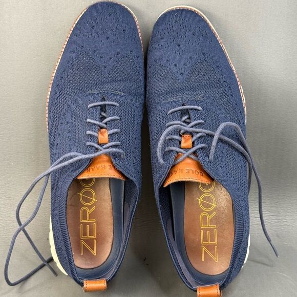 Cole Haan Men Zerogrand Stitchlite Oxford Navy Knit Shoe size 11 - Picture 6 of 8
